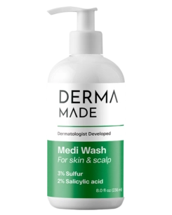 Derma Made Medi Wash Skin and Scalp (3% Sulfur + 2% Salicylic Acid) 8.0fl oz